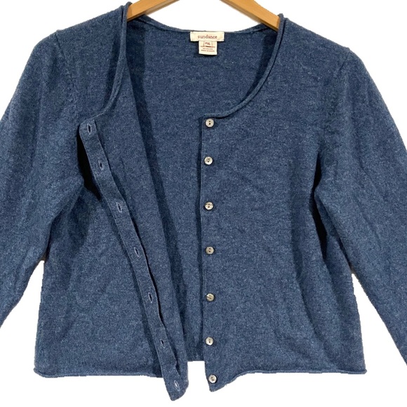 Blue Cashmere Petite Cardigan - Picture 7 of 10